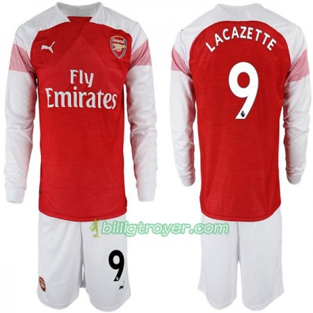 Billige Fotballdrakter Arsenal Alexandre Lacazette 9 Barn Hjemmedraktsett 2018/19 Langermet